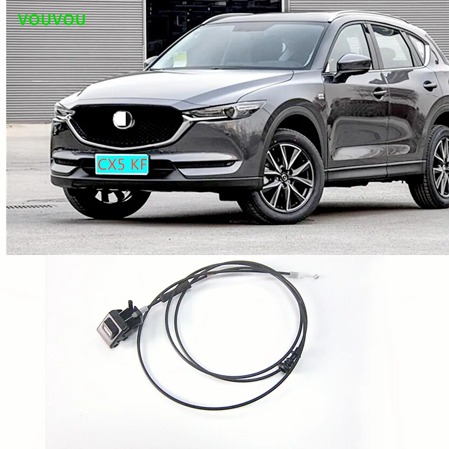 Car accessories KB7W-56-720 original quality bonnet wire release cable with handle for Mazda CX-5 2017-2021 KF CX8 2018-2022 KG