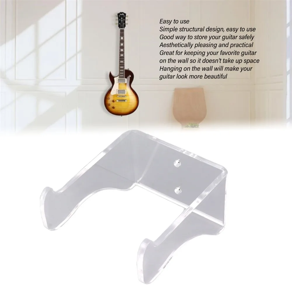 Space-saving Wall-mounted Guitar Wall Hanger Sturdy Protective Instrument Stand Adjustable Easy-install Guitar Wall Mount Studio