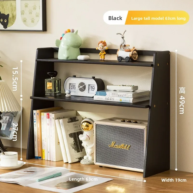 

Solid Wood Desktop Bookshelf, Shelf On Desk, Vertical Home Countertop Bookcase