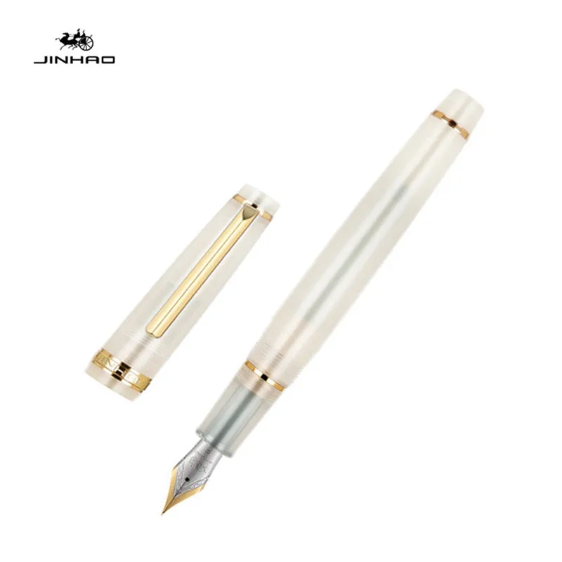 Jinhao 82 Transparent  Colour Business Office Student School Stationery Supplies Fine Nib Fountain Pen New