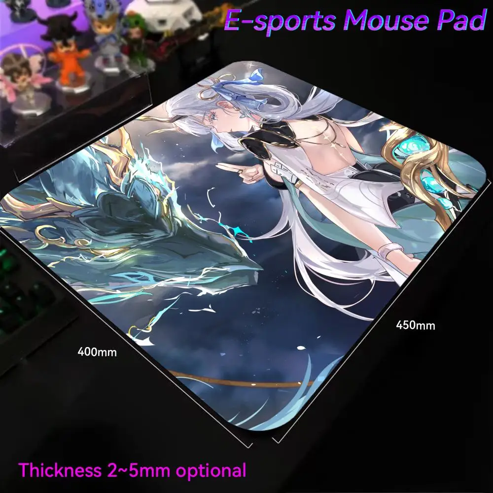 W_wuthering W_waves Anime Playmat  Mouse Gabinete Gamer Pc Pad Small Mouse Pad Wrist Gaming Accessories Protector 450x400 E-Spor