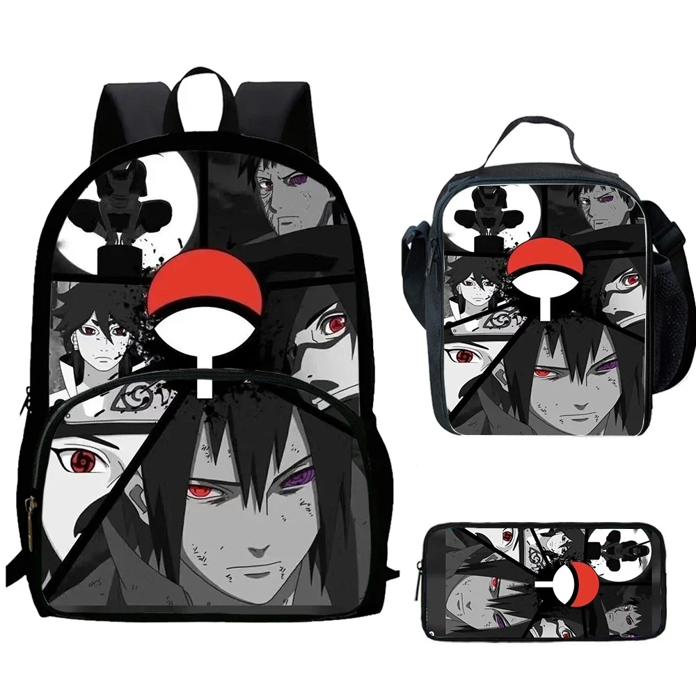 

3Pcs Set Cartoon Na-Ruto School Backpack ,Lunch Bags,Pencil Bags Cartoon School Bags for Boys Girls Suitable for 4-8 Years Old