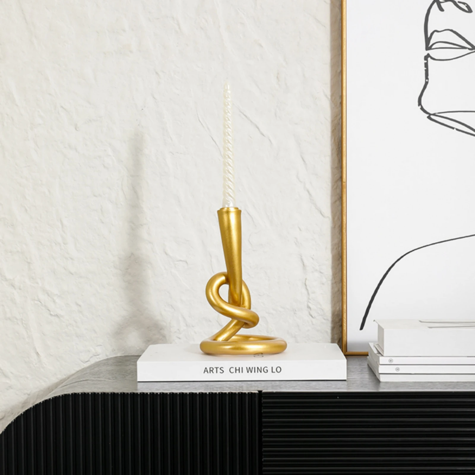 Taper Candle Holder Minimalist Taper Candlestick Holder Candlesticks Elegant Decor Decorative for Tabletop, Living Room
