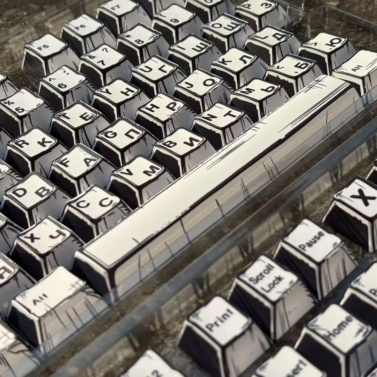 151 Keys Comic Theme Keycap Alice Set PBT Manga Style Keyboard Cap Cherry Profile Gaming KeyCap for Mechanical Keyboard 1.5u Alt