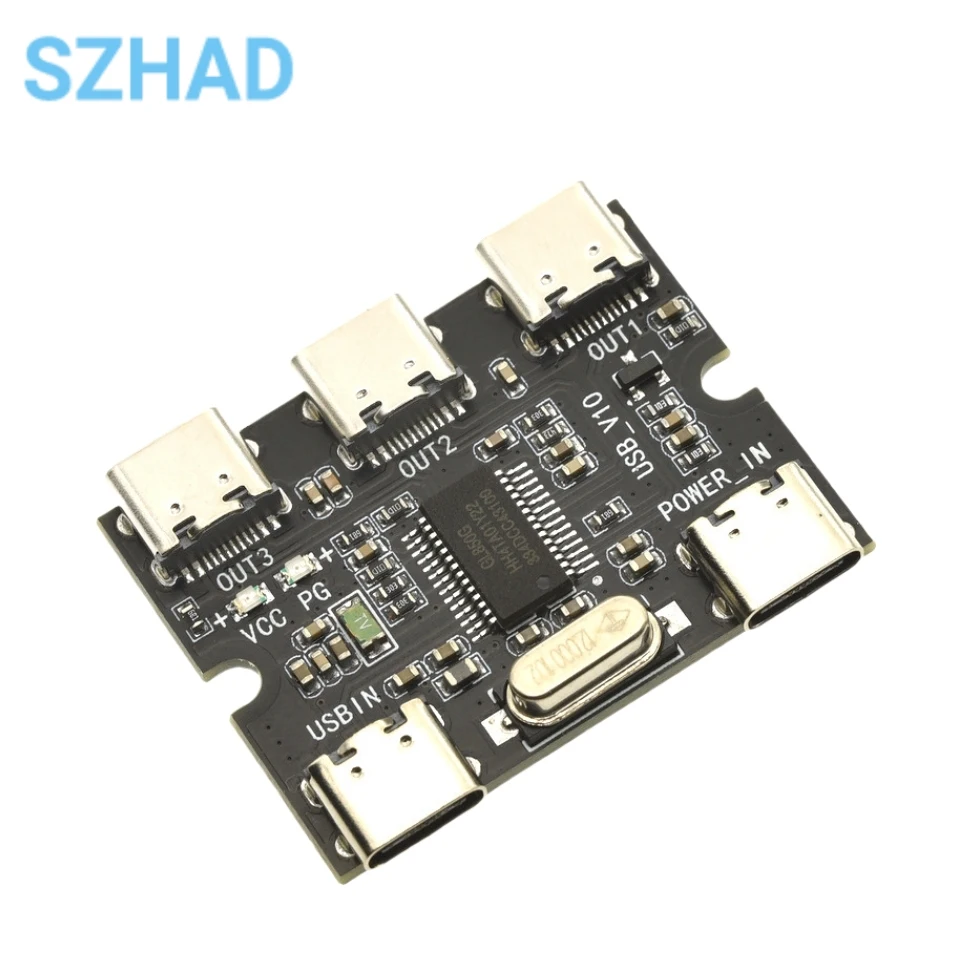 

Raspberry PI 4-го поколения 5-го поколения TYPE-C USB-концентратор USB2.0-концентратор USB-модуль расширения с портом питания