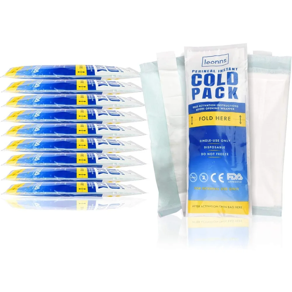 

Perineal Ice Packs for Postpartum w/Adhesive Strip | Perineal Cold Pack - 2 in 1 Ice Pack Pads for After Birth