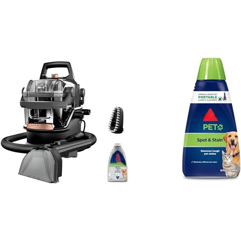 Pouco Verde HydroSteam Tapete e Estofados Cleaner, Multi-Purpose Pet portátil, Carro e Auto Detailer, 3618 + Blissell 74R7