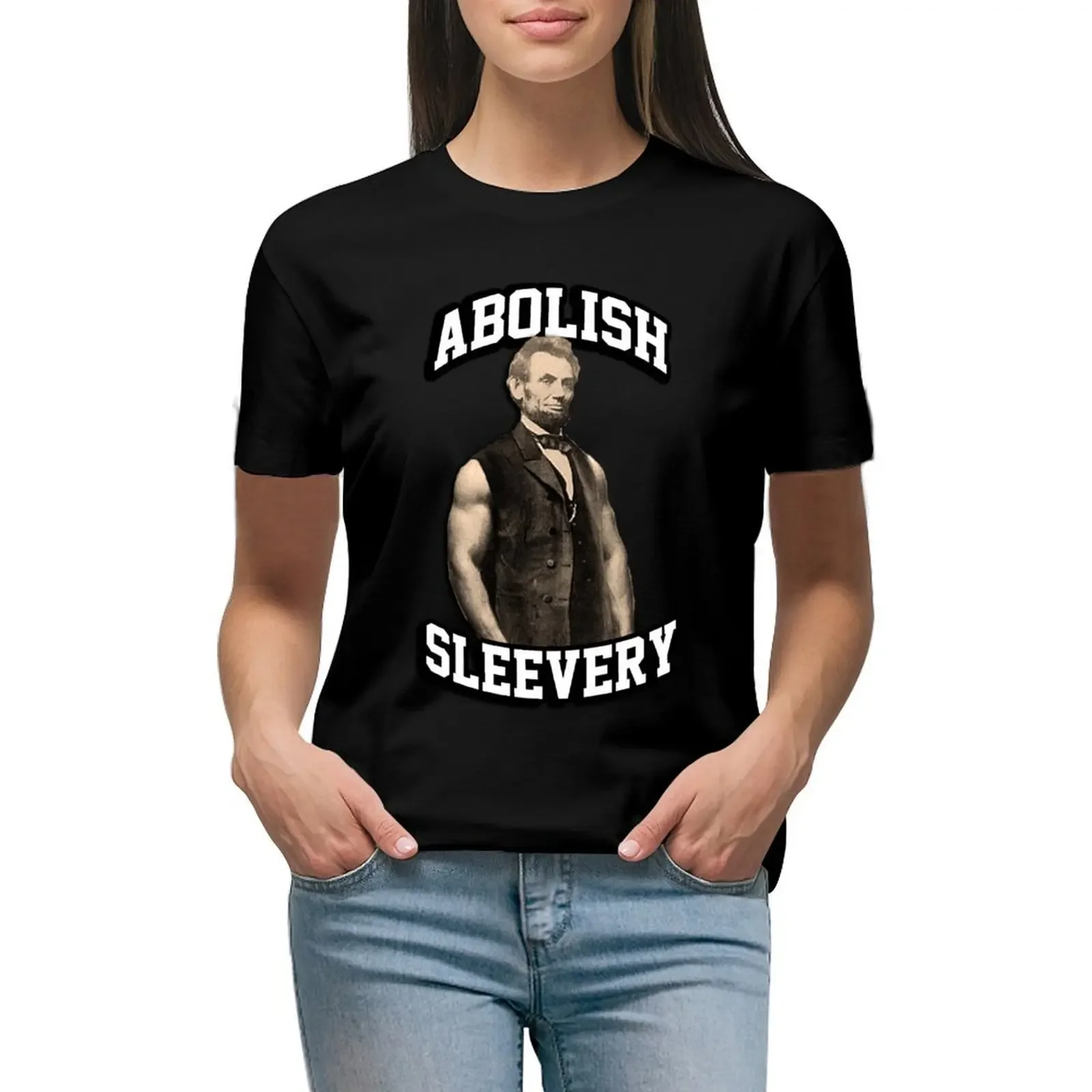 Abraham Lincoln - Abolish Sleevery T-Shirt cute clothes animal prinfor customs design your own Woman fashion