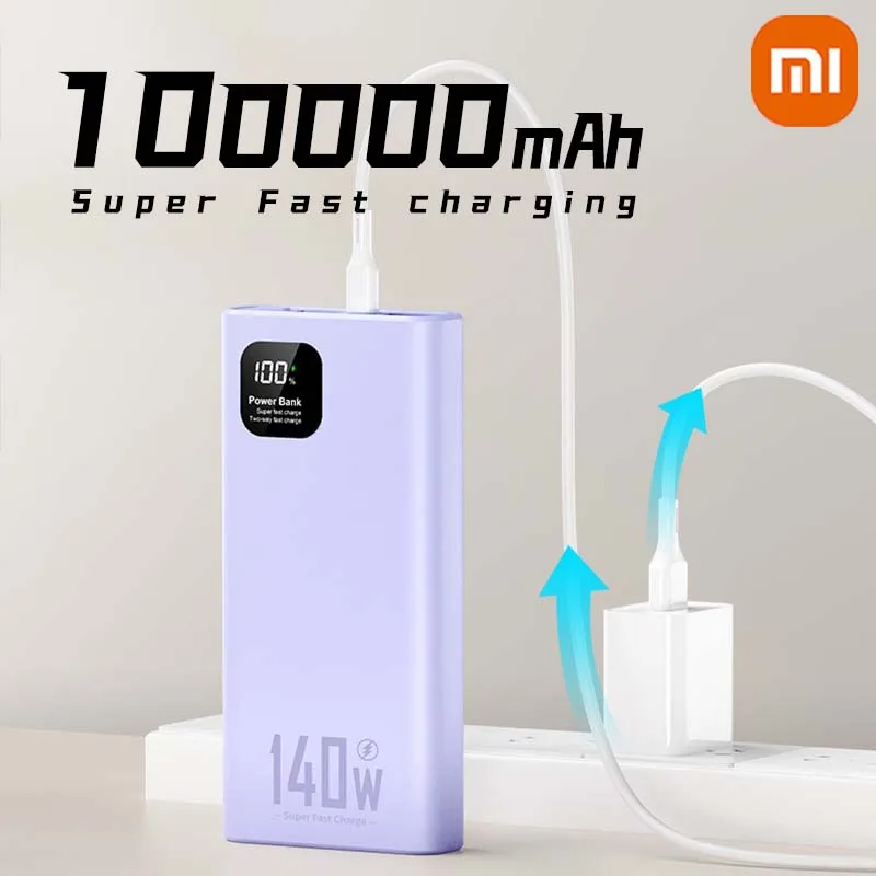 باور بانك Xiaomi 100000mAh عالي السعة 140 وات PD 22.5 وات شاحن بطارية محمول فائق السرعة لهاتف iPhone 12-17 وسامسونج #6