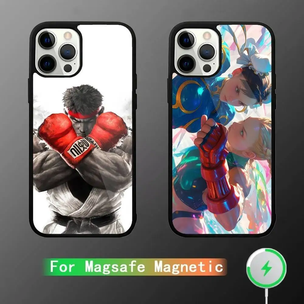 

Game S-Street F-FighterS Phone Case For iPhone 16,15,14,13,12,11,Pro,Max,Plus,Mini,SE New Magsafe Magnetic Wireless Charging