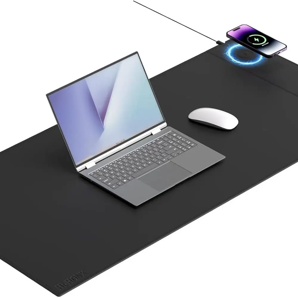 

Extra Large 35.4x16.9 Wireless Charging Mouse Pad, Waterproof & Scratch-Resistant Desk Mat for Computers & Laptops