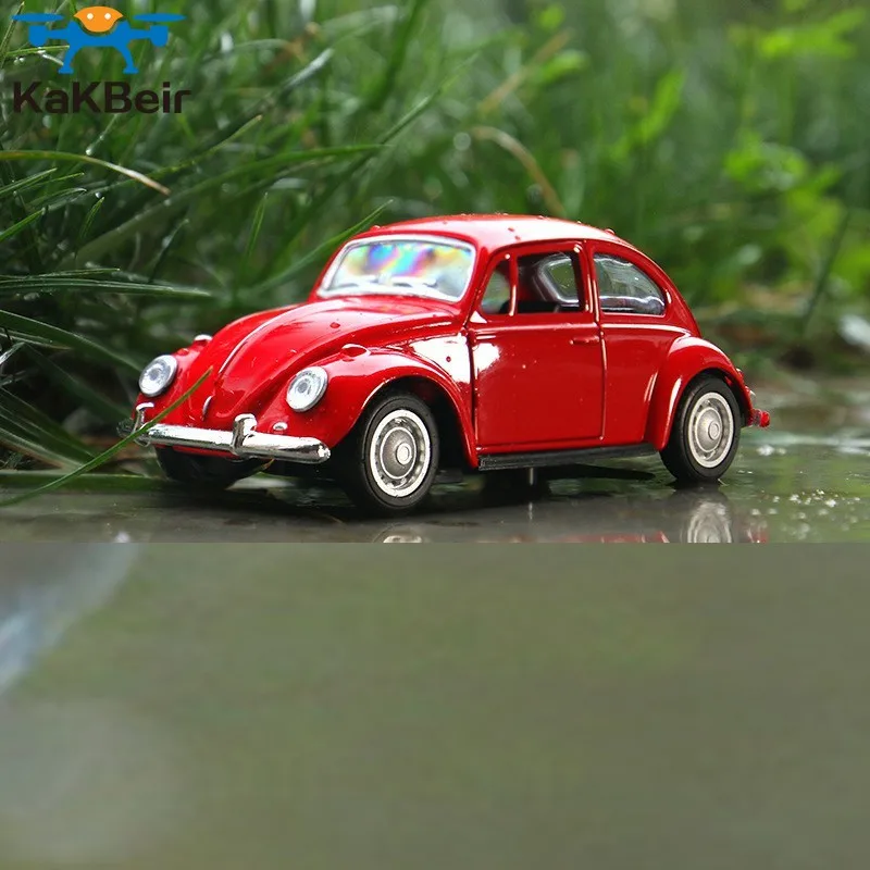 KaKBeir High Simulation Retro Classic Beetle, 1:36 Alloy Car Models, Metal Diecasts, Pull Back Toy Vehicles, Free Shipping