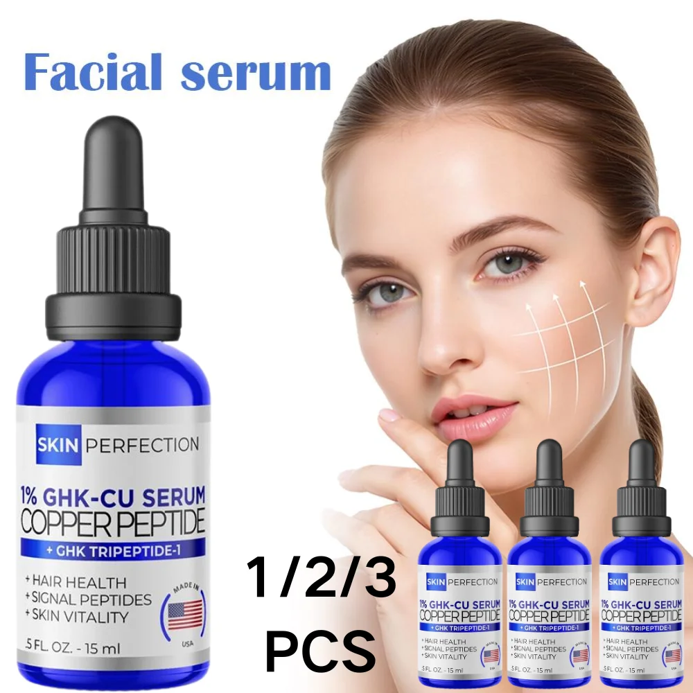 

GHK-Cu Copper Peptide Serum For Skin And Hair Care 1/2/3 PCS Hair & Scalp Multi-Use Serum Booster with Dropper