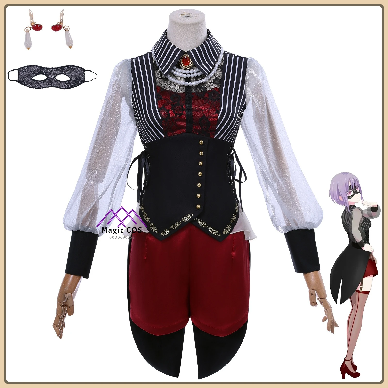 

BanG Dream! AveMujica Wakatenji Wakaba Cosplay Costume Women's Idol Themed Suit Full Set Anime Clothes for Halloween Party Suit