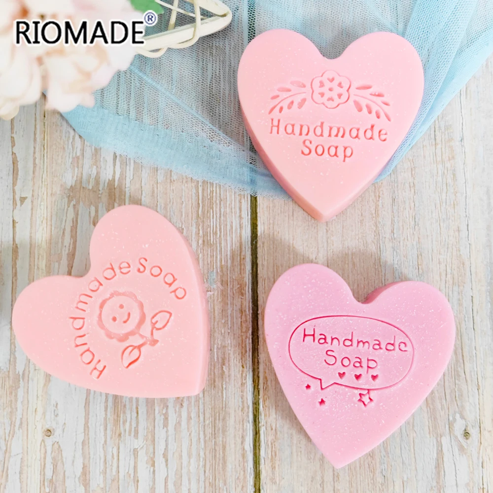 HANDMADE SOAP Series Soap Stamp Letter Pattern Transparent Natural Flower Organic Acrylic Seal For DIY Crafts Soap Making Tools