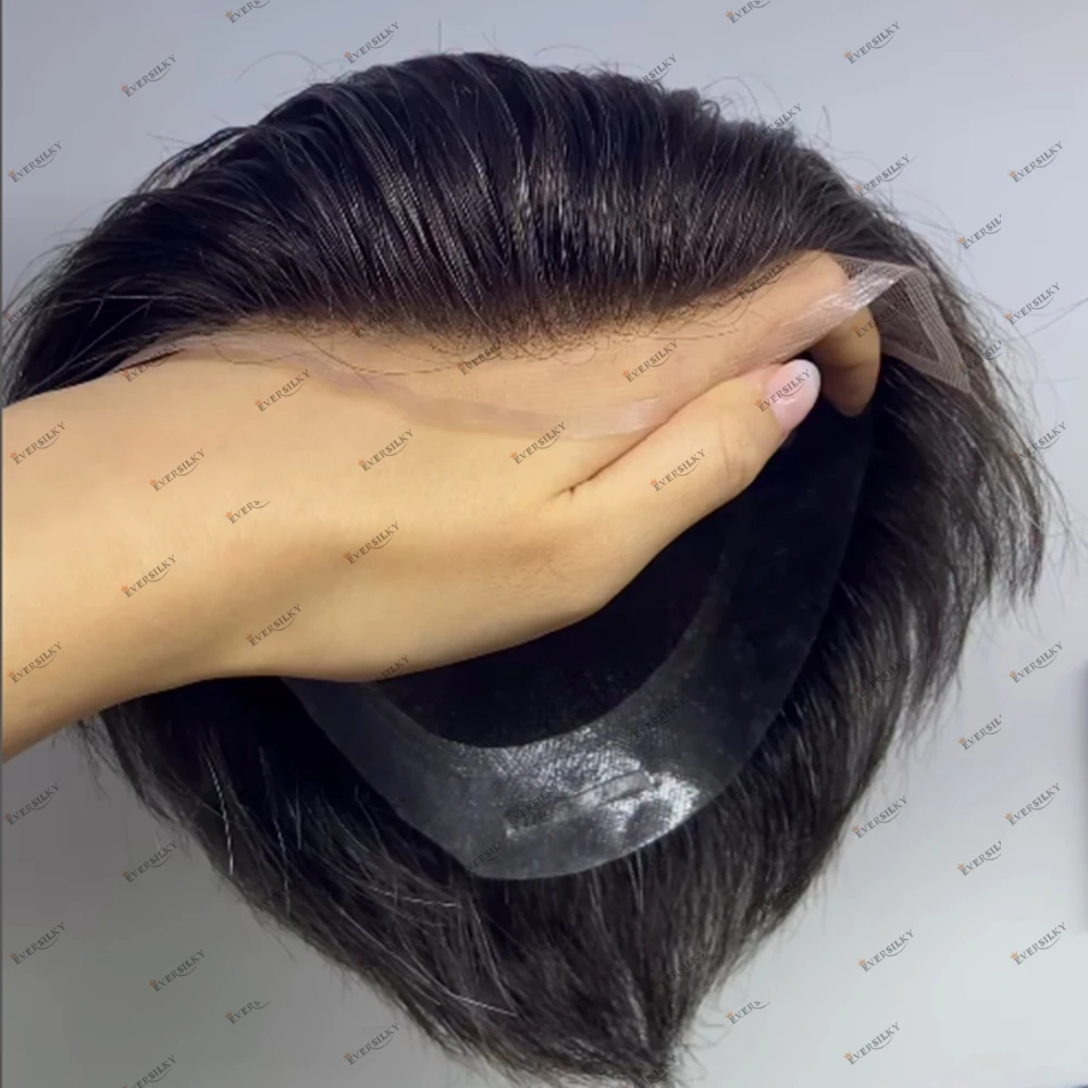 

Необнаружимые HD кружевные передние человеческие волосы, мужской парик, 30 мм, волнистые/прямые мужские волосы, замена кружева и искусственной основы, протез для волос