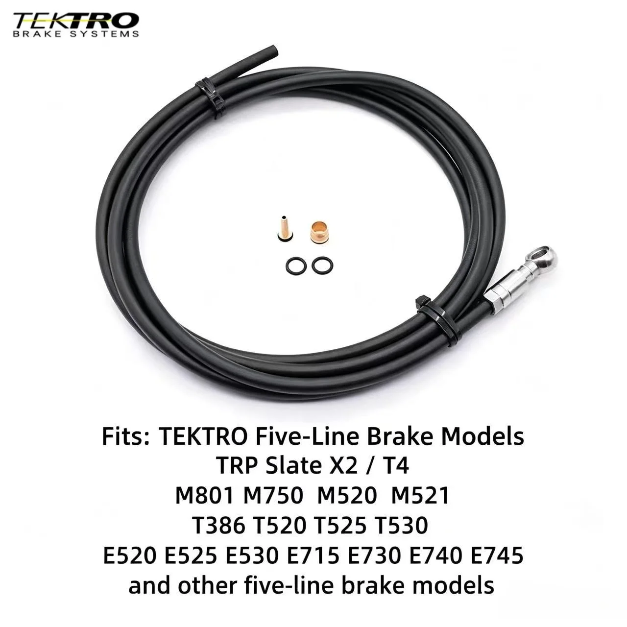 TEKTRO Hydraulic Disc Brake Hose Hydraulic Disc Brake Spare Parts with Hose Barb and Olive Ferrule