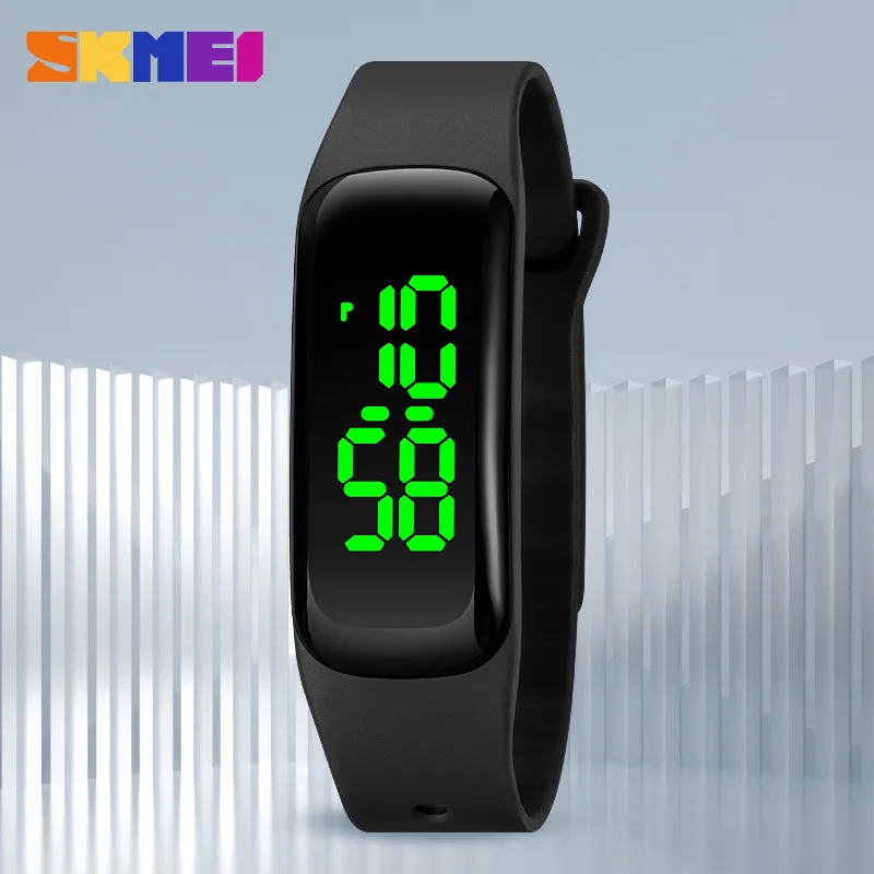 Skmei Brand Fashion Led Men's and Women's Student Electronic Watch Waterproof Thin One Case Rope Bracelet Watch