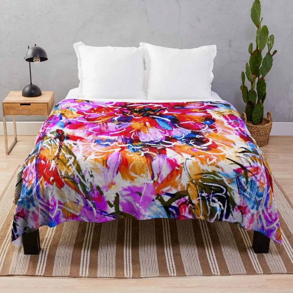 Zinnia Throw Blanket manga sofa bed Camping Blankets