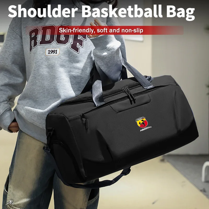 

Car Styling Gym Bag Large Capacity Sports Tote Travel Shoulder Backpack For FIAT Abarth 500 Grande Punto Tipo Stilo UNO Astra Br