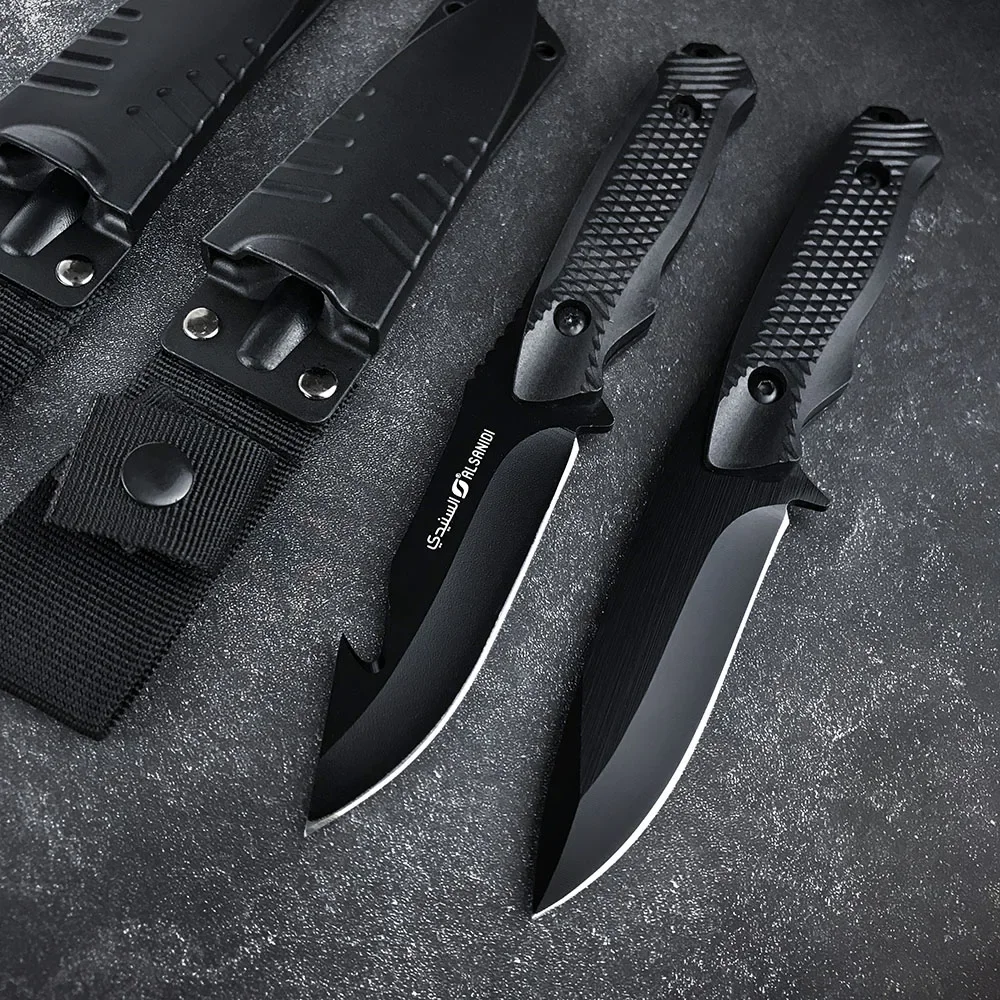 Outdoor Camping Tactical Fixed Blade Knife 5Cr13Mov Blade ABS Handle Fixed Knife with Sheath Military Knives EDC Tool Gift