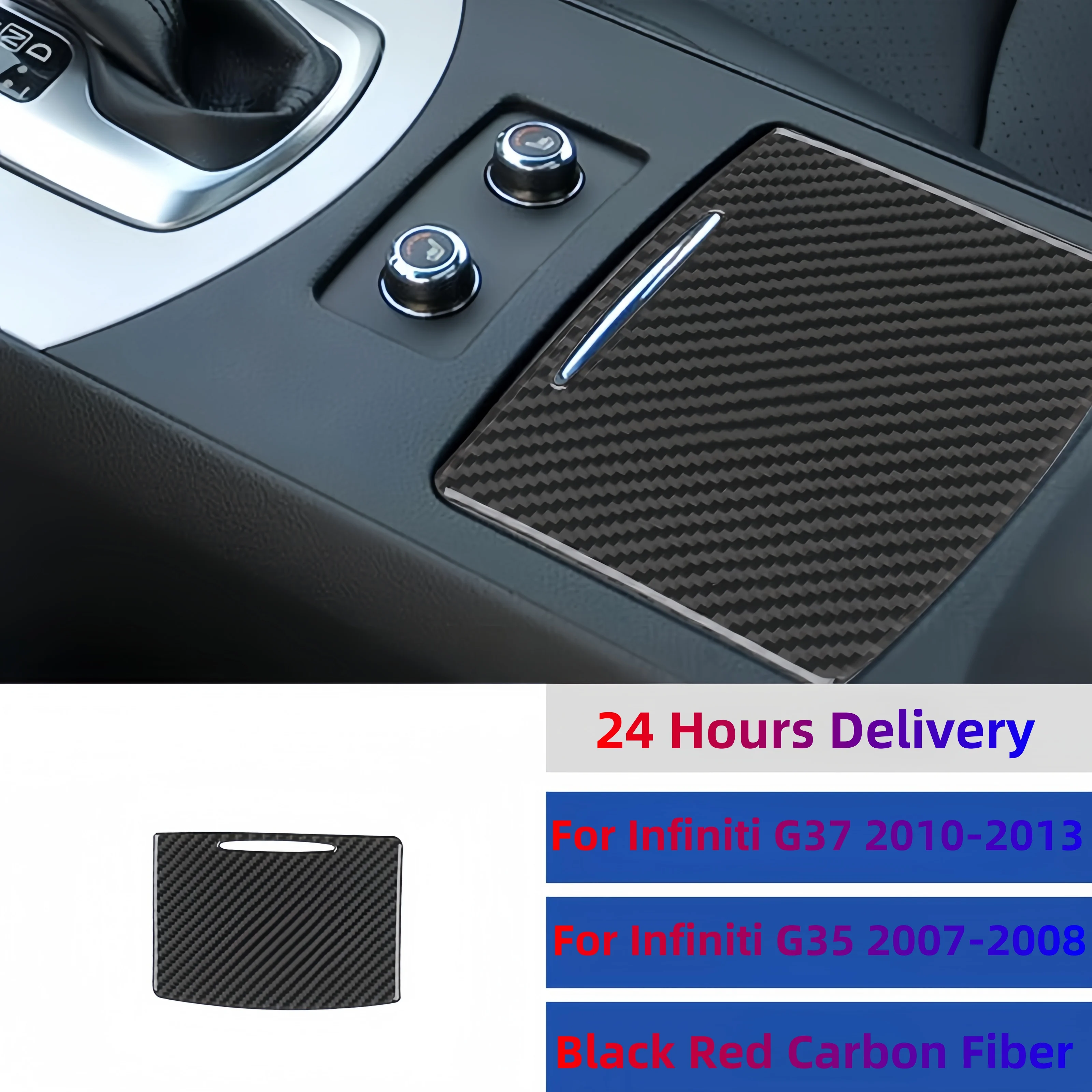

Для Infiniti G37 2010-2013 G35 2007-08 Центральный держатель стакана из углеродного волокна панель крышки отделки стикер аксессуары для интерьера автомобиля