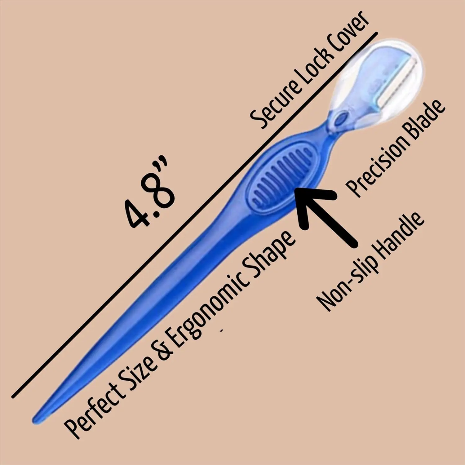 30 Pc Eyebrow Razor Precision Shaver for Facial Hair Removal Dermaplaning Tool with Handle Reusable Women Men - view 2