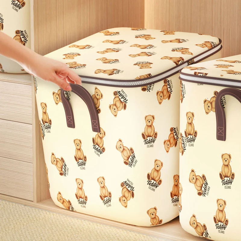 New Large Capacity Clothes Storage Bags Closet Organizers Storage Bins Foldable Storage Toy Containers Box Dust-Proof Moving Bag