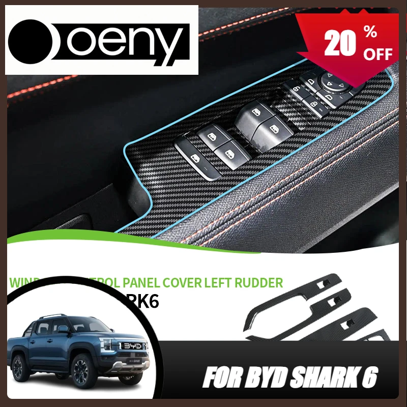 

Fit For Interior Trim Panel BYD Shark 6 ABS Material Door Button Car Window Button Cover Frame Cap Button Trim Patch Shark 6