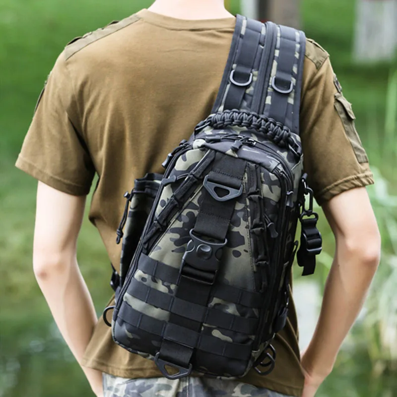 Imagem -02 - Impermeável Tactical Pesca Mochila Masculino Outdoor Multifuncional Camping Mochila Escalada Shoulder Bolsa Tamanho Pequeno