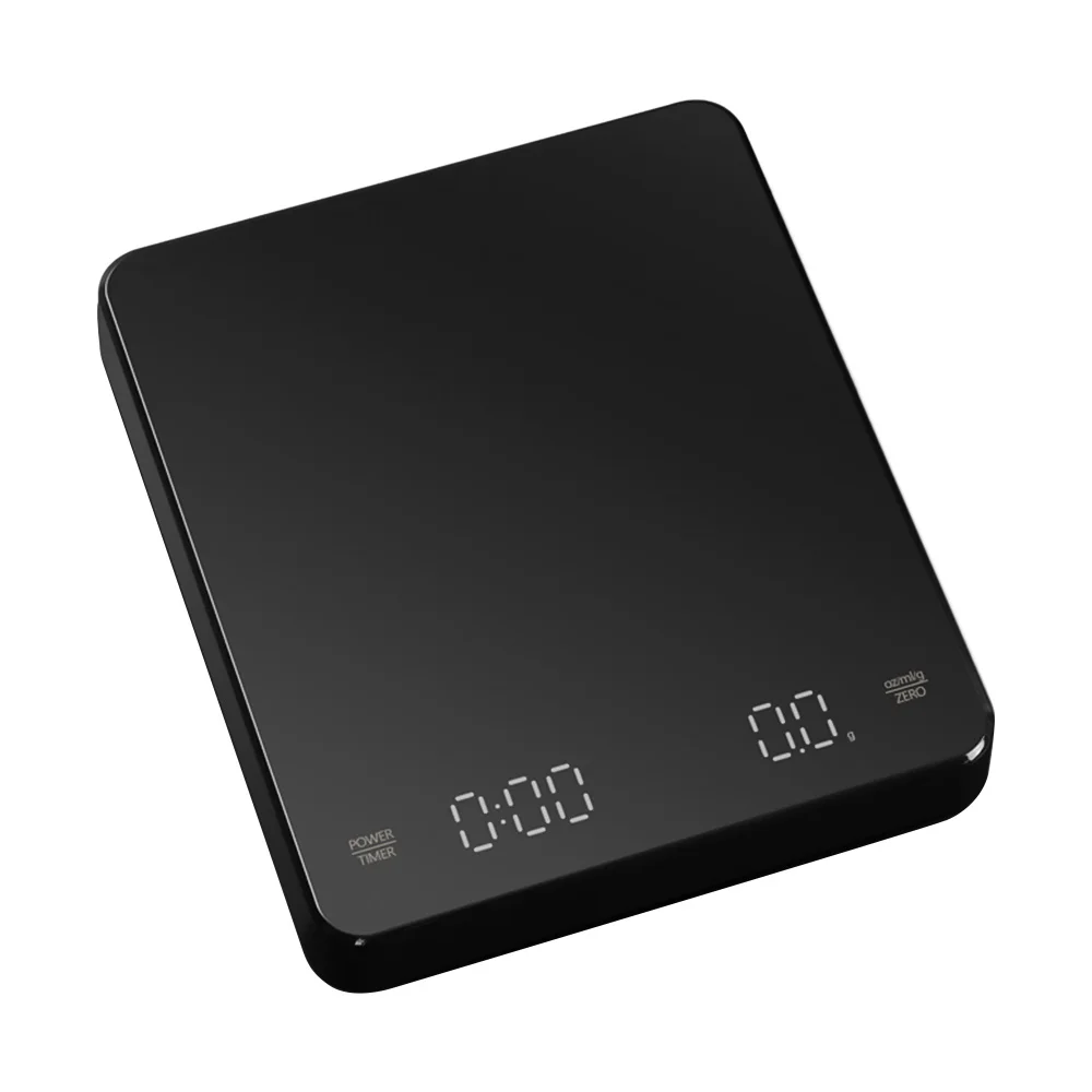 Digital Coffee Scale with Timer LED Screen Espresso Scale Built-in Battery 3kg Max.Weighing 0.1g High Precision in oz/ml/g