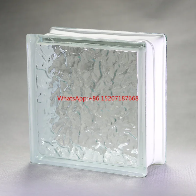 

Wall partition manufacturers wholesale texture hot melt glass block decoration hollow transparent crystal brick