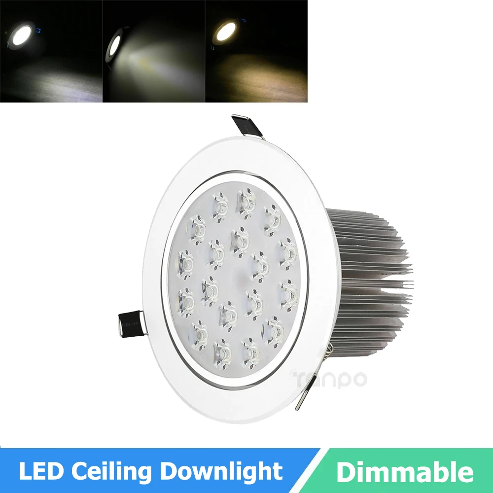 Dimmable LED Ceiling Downlight Ultra Bright Recessed Ceiling Light 110V 220V 5/7/9/12/15/18W Replacement Light Home Industrial