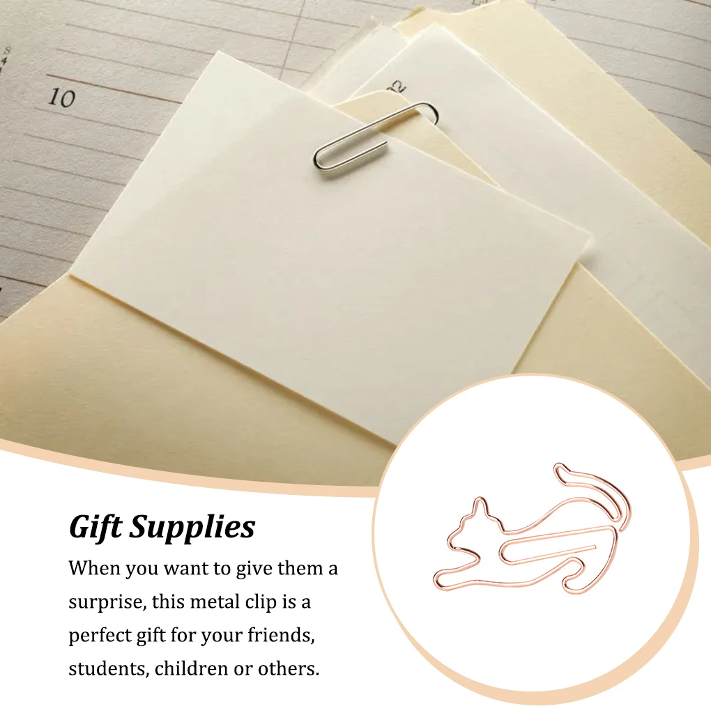 30Pcs Paper Clip Animal Shape Envelope Clips Bookmark Pin Multicolor