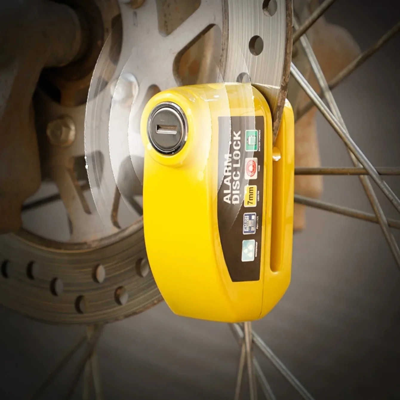 Motocicleta Alarme Disco Freio Bloqueio Segurança Moto Wheel Disk Cadeado 110dB Impermeável Alto Anti Roubo Alarma Motocicleta