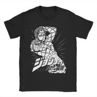 Men's Mista the Guns Master T Shirt Jojos Bizarre Adventure 100% Cotton Tops Short Sleeve Round Neck Tees Plus Size T-Shirt