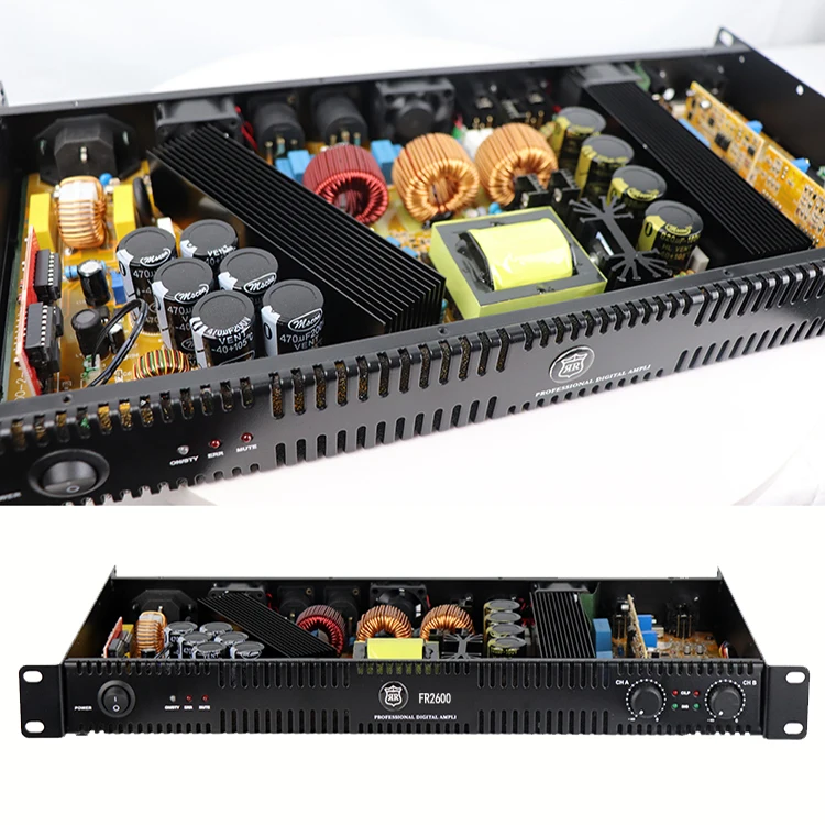 

1U 600W Full Frequency Power Amplifier Switch Digital Professional 2 Channel Class D Power Amplifier Stage Performance KTV