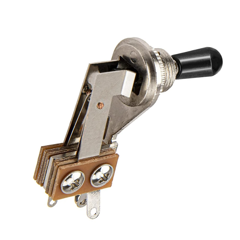 Práctico interruptor de palanca de guitarra tipo L de ángulo recto de 3 vías con cabezal de cobre para bajo de guitarra eléctrica,4