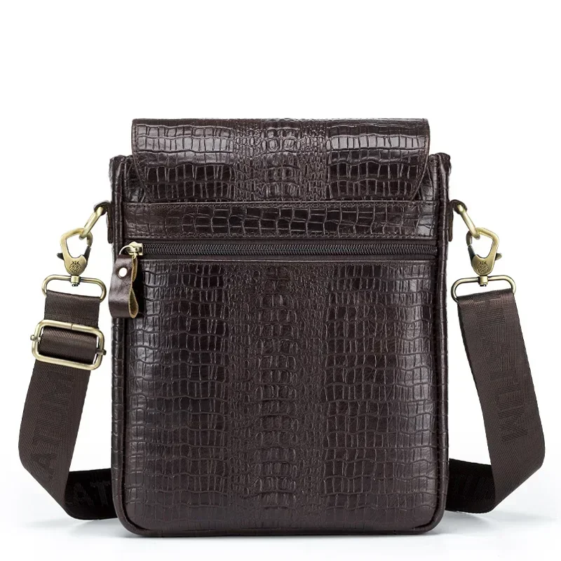 2027 New Luxury Alligator Men's Handbags Cow Genuine Leather Male Shoulder Bag Real Natural Leather Crossbody Bag Messenger Bags
