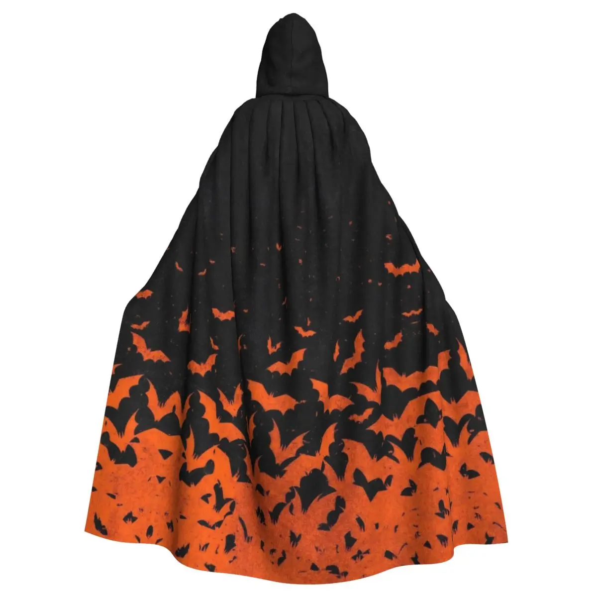 Aldult Halloween Bats Cloak with Hood Pumpkin Skull Grim Reaper Robe Costume for Party