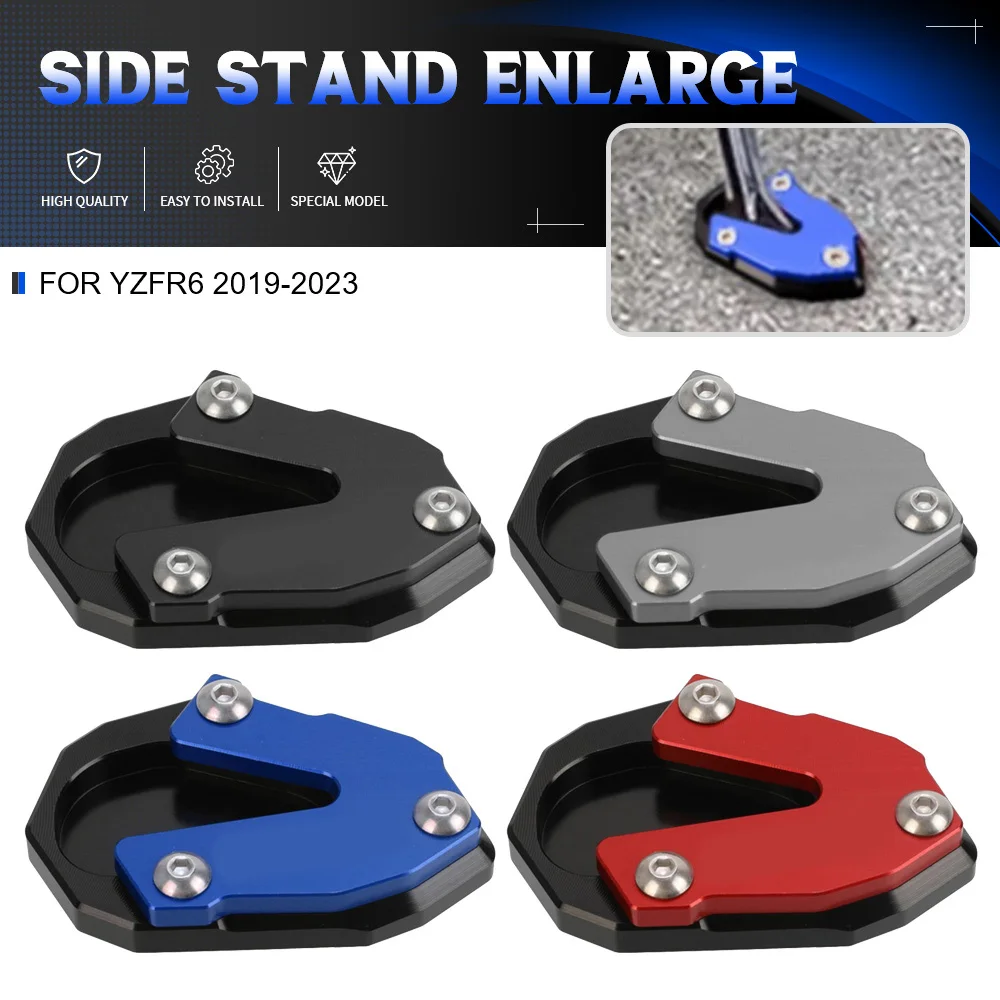 

For YAMAHA R6 YZF-R6 YZFR6 R6 2017-2020 YZF R7 Motorcycle CNC Accessories Foot Side Stand motorbike Extension Pad Support Plate