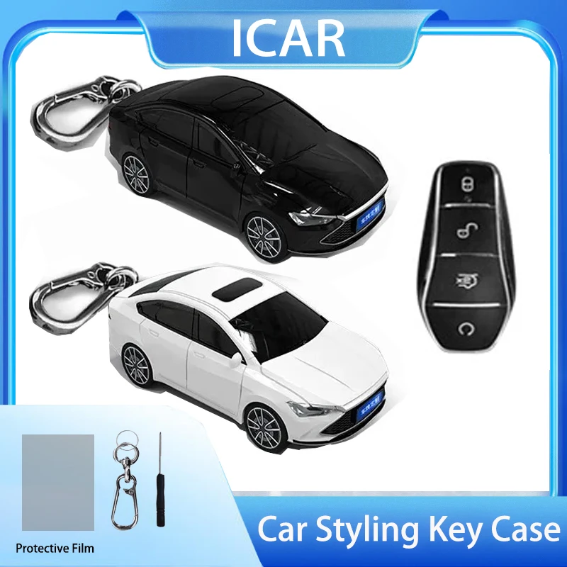 

For BYD Qin Car Model Remote Key Case for Plusdmi Atto 3 Han EV Dolphin Durable Remote Control Key Bag Protect Cover Accessories