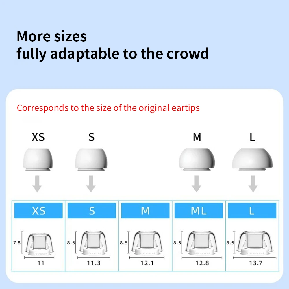 Latex Ear Tips for Apple Airpods Pro 2 Eartips TWS Earbuds Tips 2nd generation Anti-Slip Avoid Falling Off Anti-allergy AR700+