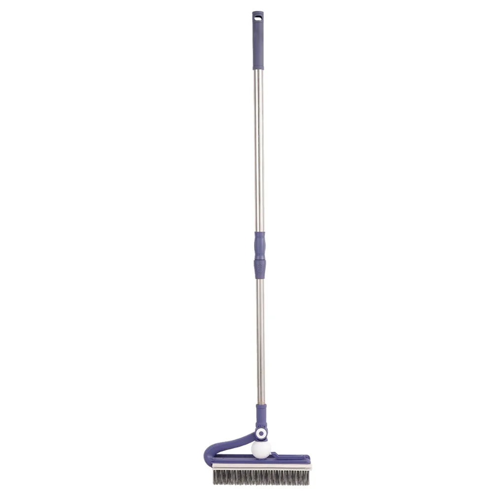 

Handheld Floor Cleaning Brush Double-Layer Adjustable Telescopic Pole Brush Deep Cleaning Detachable Head Tile Crevice Brush