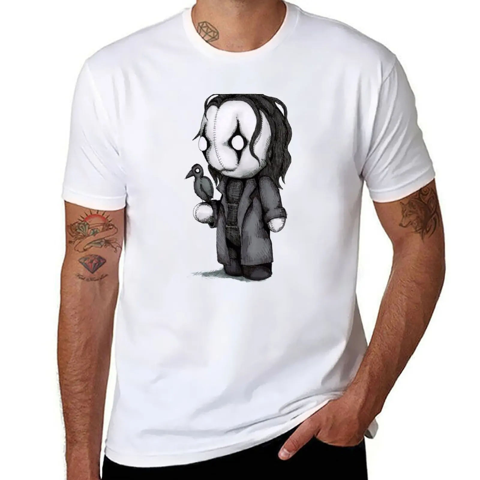 

Crow Plush T-Shirt essential t shirt man t shirt heavy cotton T-Shirt
