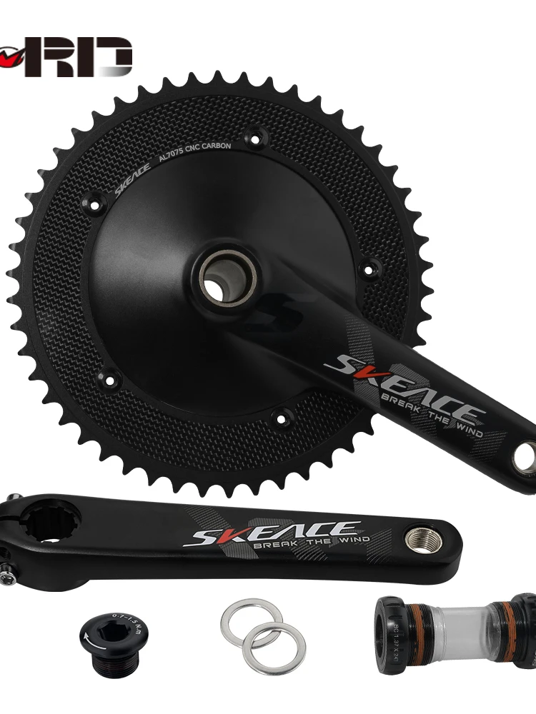 AliExpress SKEACE Break The Wind Hollowtech Crankset, Fixie Crank, Fixed Gear Bike, Track Bicycle CNC Carbon Chainwheel, 49T, 165mm, 144BCD
