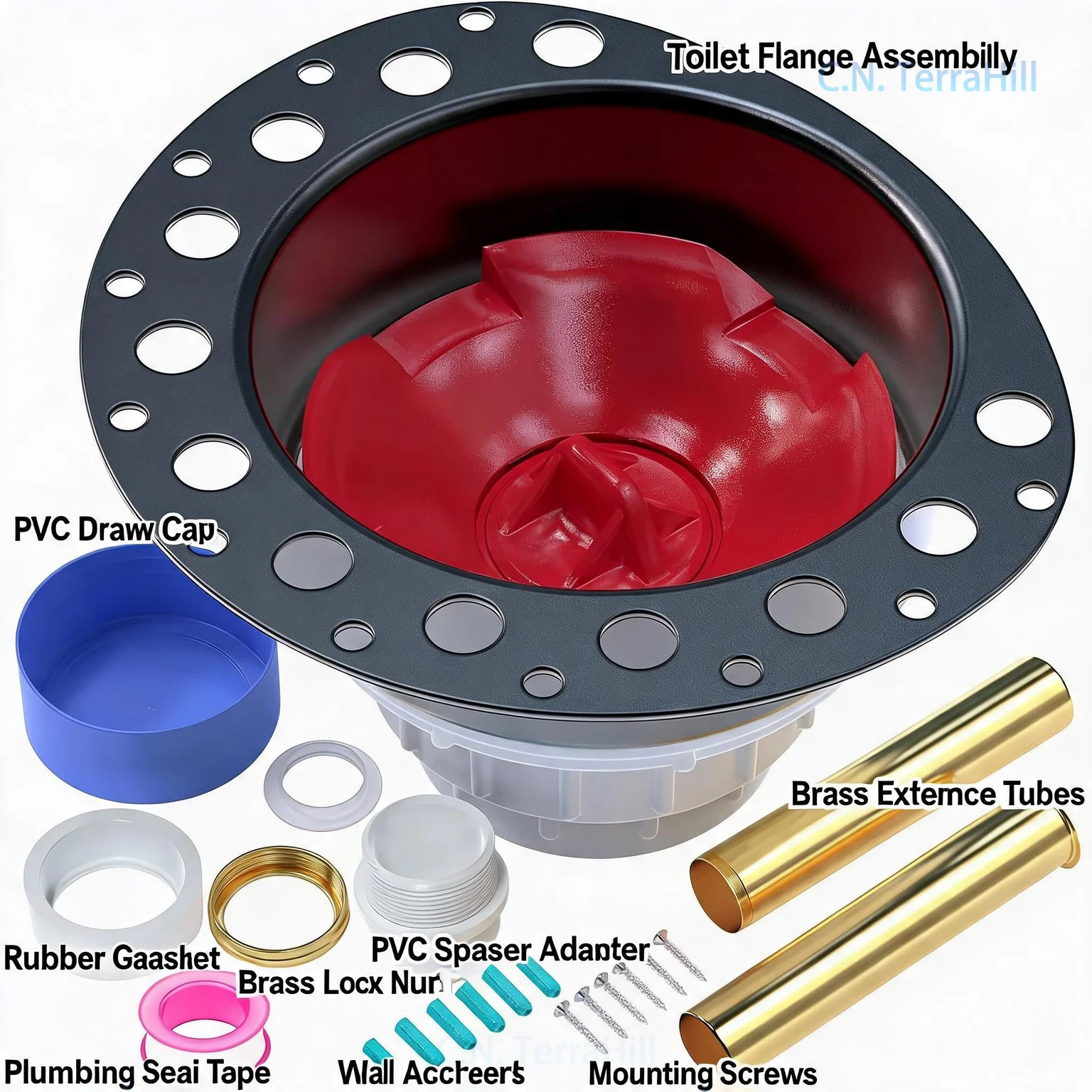 ITD5135 Freestanding Bathtub Drain Rough-In Kit, Bath Tub Drain Waste Overflow Assembly with Pipe
