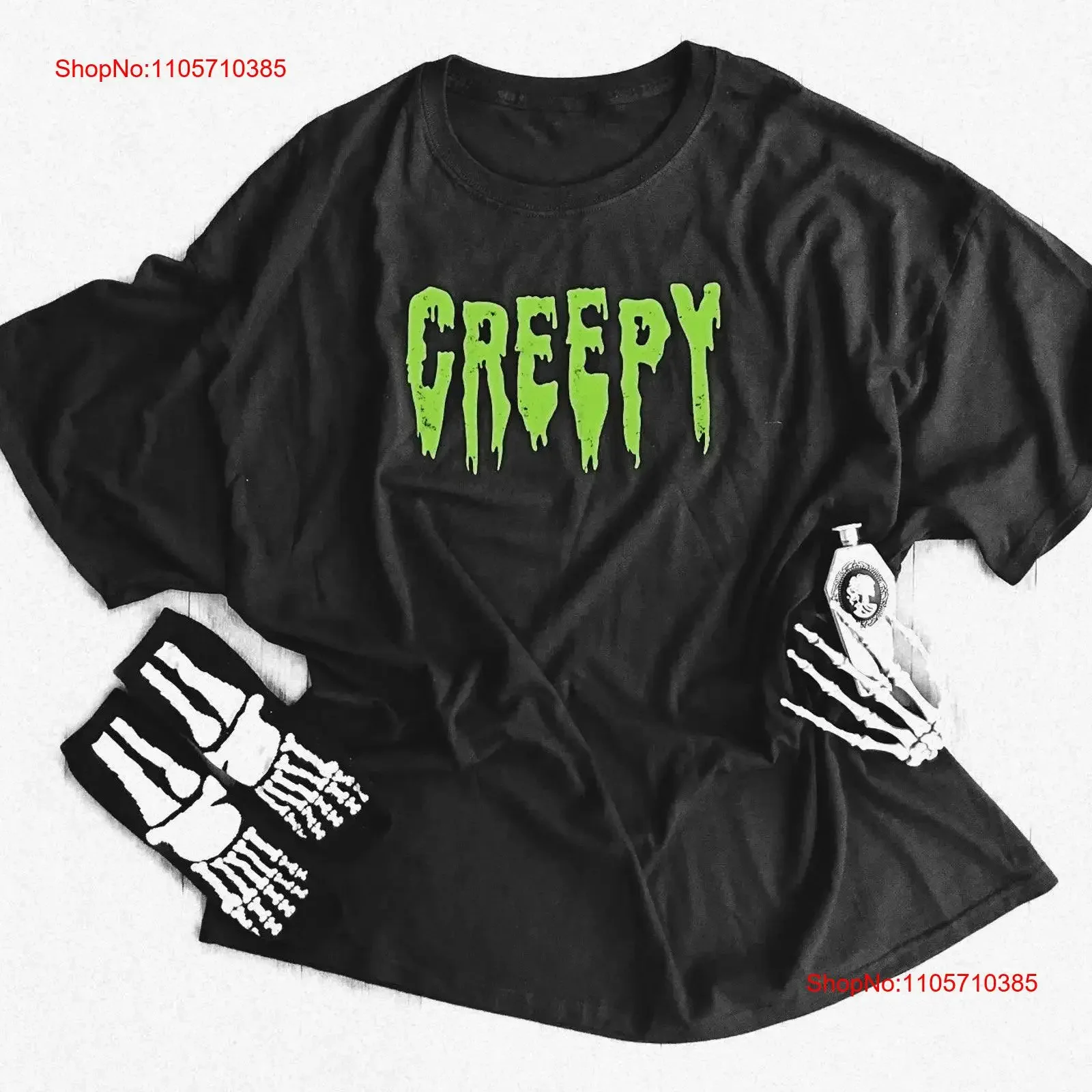 Creepy Slimer T Shirt halloween october spooky goosebumps creep horror goth alternative clothing aesthetic vintage Washed homme