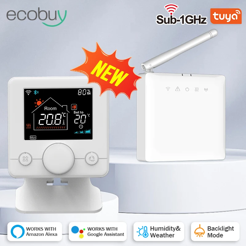 Tuya Smart Wifi Thermostat Wireless Thermostat For Gas Boiler Smart Life Digital Temperature Controller Alexa Google Home