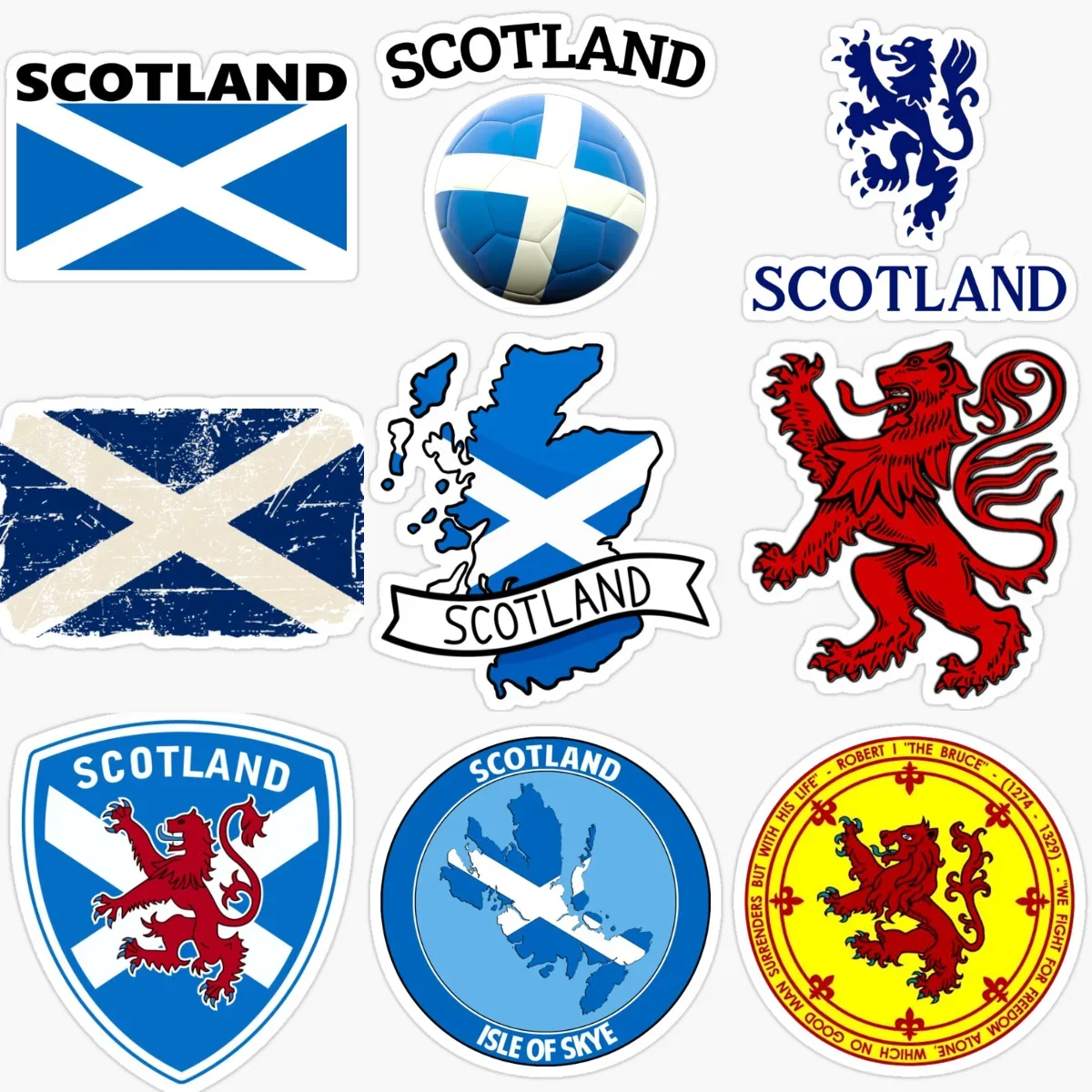 

SCO Scotland Flag Map Lion Emblem Creative Car Stickers for Car Bicycle Fridge Motorcycle Helmet Wall Decal Customizable Size